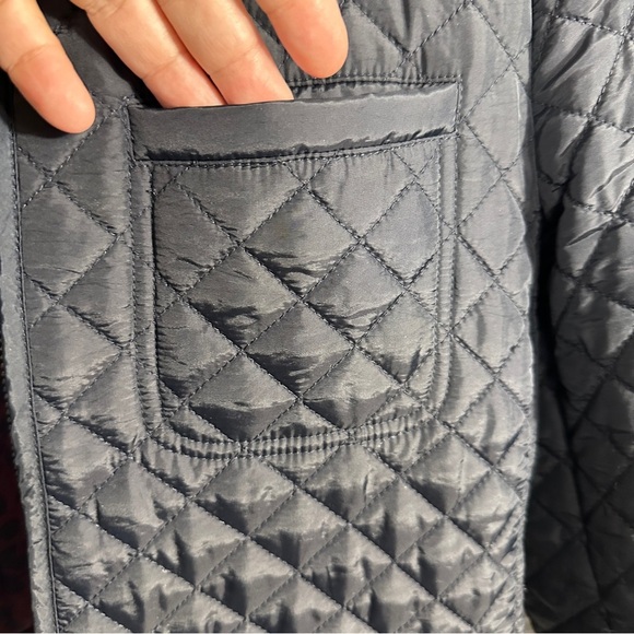 Hobbs London quilted jacket, navy, floral lining, size 6, classic, preppy, fall - Picture 6 of 14